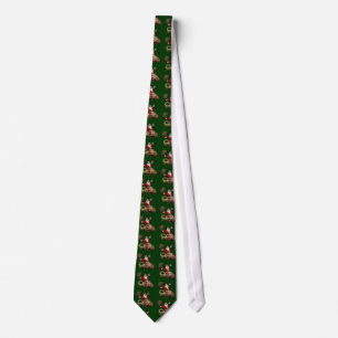 Happy Santa Claus die op kleuterige Chameleon rust Stropdas