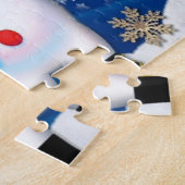 Happy Santa Claus en Snowman Legpuzzel (Zijkant)