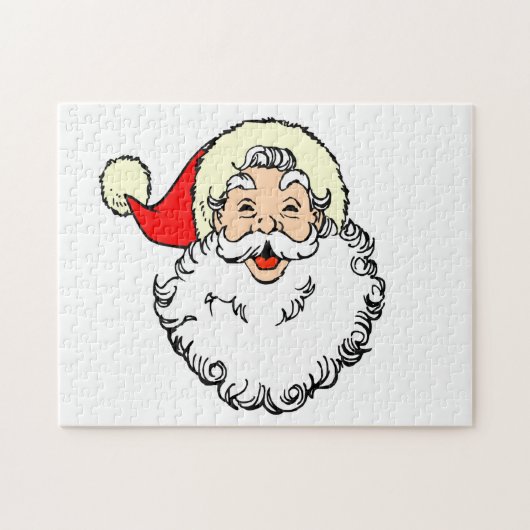 Happy Santa Claus Face Cartoon Legpuzzel (Horizontaal)