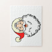 Happy Santa Claus Face Cartoon Legpuzzel (Verticaal)