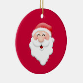 Happy Santa Claus Face Keramisch Ornament (Rechts)