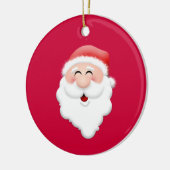 Happy Santa Claus Face Keramisch Ornament (Links)