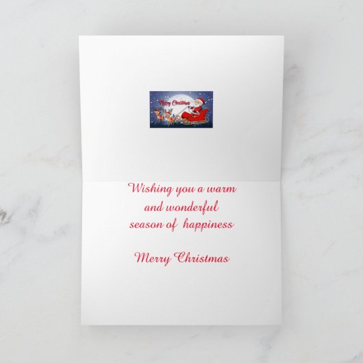 Happy Santa Claus Kaart (Binnen)