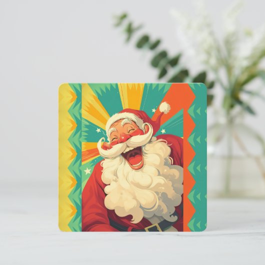 Happy Santa Claus  Kaart (Staand voorkant)