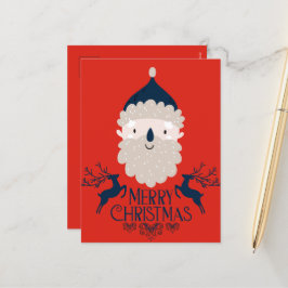 Happy Santa Claus Merry Red Briefkaarten