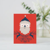 Happy Santa Claus Merry Red Briefkaarten (Staand voorkant)