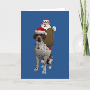 Happy Santa Claus met grijze gepotte zetter Feestdagen Kaart