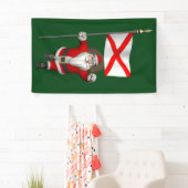 Happy Santa Claus met vlag van Alabama Spandoek (Insitu)