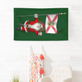 Happy Santa Claus met vlag van Florida Spandoek (Insitu)