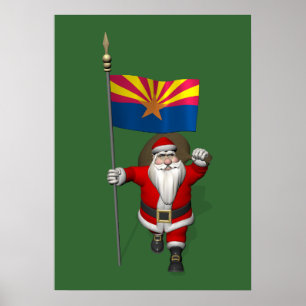 Happy Santa Claus op weg naar Arizona Poster
