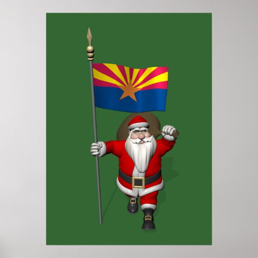 Happy Santa Claus op weg naar Arizona Poster (Voorkant)
