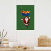 Happy Santa Claus op weg naar Arizona Poster (Keuken)