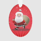 Happy Santa Claus Ornament (voorkant)