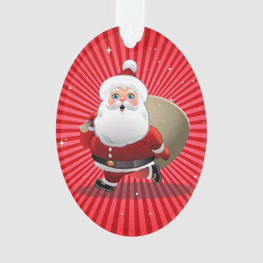 Happy Santa Claus Ornament (voorkant)