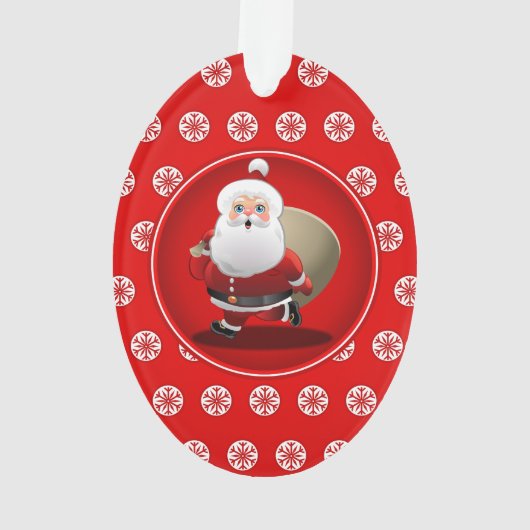 Happy Santa Claus Ornament (achterkant)