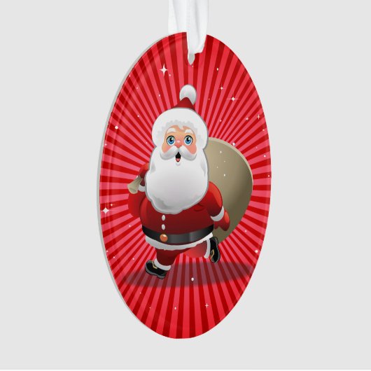 Happy Santa Claus Ornament (voorkant)
