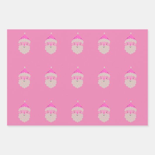 Happy Santa Claus Pattern Wrapping Paper (Voorkant 2)