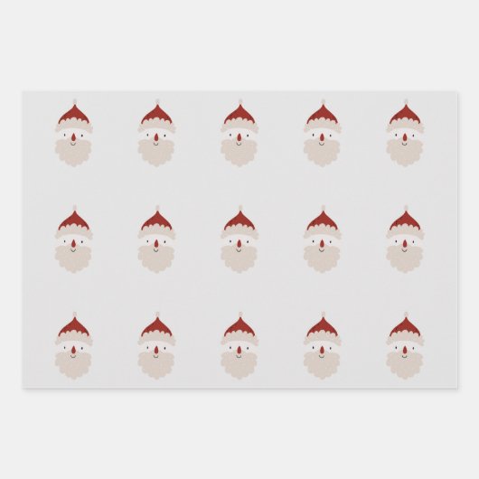 Happy Santa Claus Pattern Wrapping Paper (Voorkant)