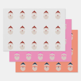 Happy Santa Claus Pattern Wrapping Paper