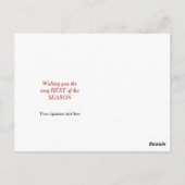 Happy Santa Claus Portret Kerstmis Briefkaart (Achterkant)