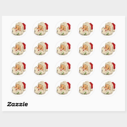  Happy Santa Claus Ronde Sticker (Vel)
