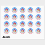 Happy Santa Claus Ronde Sticker (Vel)