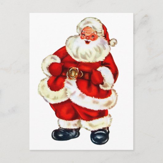 Happy Santa Claus,  vakantie Briefkaart (Voorkant)
