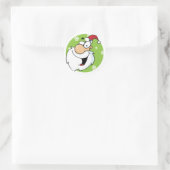 Happy Santa Clause T-shirts en cadeautjes Ronde Sticker (Tas)