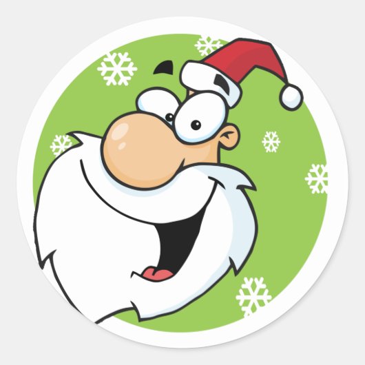 Happy Santa Clause T-shirts en cadeautjes Ronde Sticker (Voorkant)