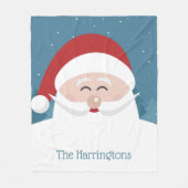 Happy Santa Custom name fleece dekens (Voorkant)