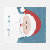 Happy Santa Custom name fleece dekens (Voorkant (Horizontaal))