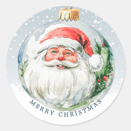 Happy Santa Face Kerstmis Ronde Sticker