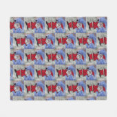 Happy Santa Fleece Deken (Voorkant (Horizontaal))