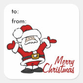 Happy Santa Gift Label Sticker (Voorkant)