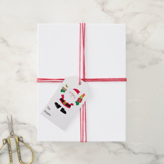 Happy Santa Gift Labels Cadeaulabel (Met Touw)