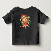 Happy Santa Girl with Christmas Lights Kinder Shirts (Achterkant)