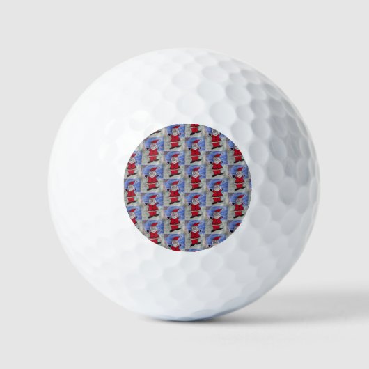 Happy Santa Golfballen (Voorkant)