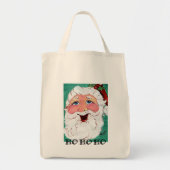Happy Santa Grocery Tas (Voorkant)