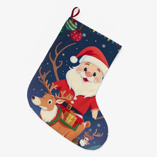 Happy Santa Grote Kerstsok (Voorkant (Hangend))