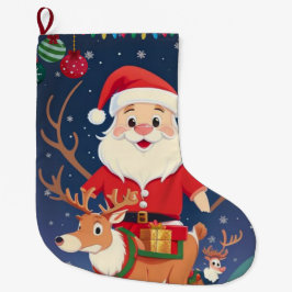 Happy Santa Grote Kerstsok