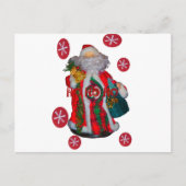 Happy Santa Hohoho Greetings grafische tekstrein d Feestdagenkaart (Voorkant)