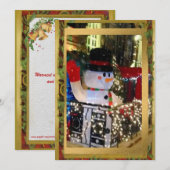 Happy Santa in NYC Feestdagenkaart (Voorkant / Achterkant)