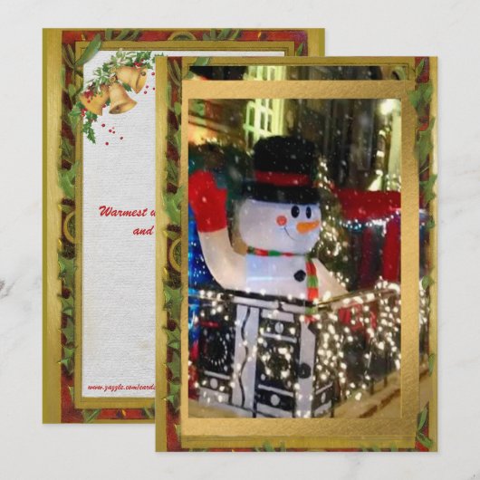 Happy Santa in NYC Feestdagenkaart (Voorkant / Achterkant)