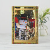 Happy Santa in NYC Feestdagenkaart (Staand voorkant)