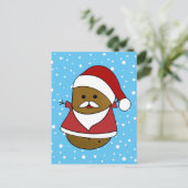 Happy Santa Kerstaardappel Briefkaart (Staand voorkant)