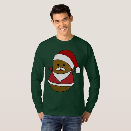 Happy Santa Kerstaardappel T-shirt (Voorkant volledig)