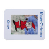 Happy Santa Kerstkerstfeest Magneet (Horizontaal)