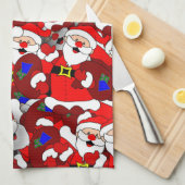 Happy Santa keukenhanddoek (Quarter Fold)
