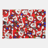 Happy Santa keukenhanddoek (Horizontaal)