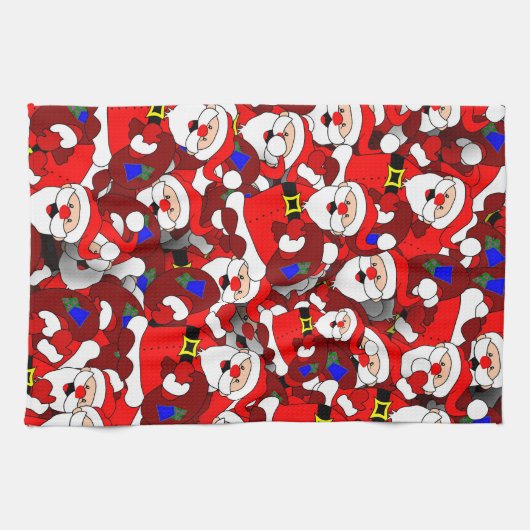 Happy Santa keukenhanddoek (Horizontaal)